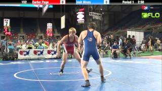 Junior 152  Carter Page Virginia vs Josh Hines Wisconsin [upl. by Jemmy]