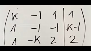 Discutir Sistema 3x3 dependiendo de parámetro 3 ecuaciones con 3 incógnitas [upl. by Kanor546]