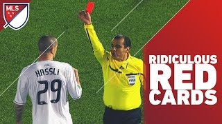 Most Ridiculous Red Cards in MLS [upl. by Airalednac]