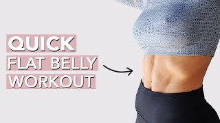 FLAT BELLY Workout for Women 10 mins [upl. by Nirek558]