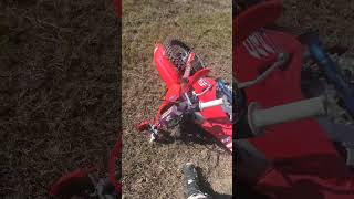 Practice start on crf 250 works edition then crash mxfails motocross viralvideos supercross [upl. by Elleirbag]