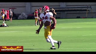 USC Fall Camp Practice No 7  Defensive Back Highlights [upl. by Atiuqehc]