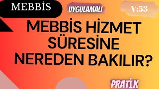 MEBBİS HİZMET SÜRESİNE NEREDEN BAKILIR MEBBİS GÜN AY YIL HİZMET SÜRESİ HESAPLAMA [upl. by Legim]