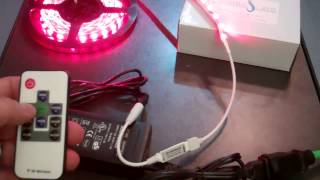 How to Install LED Strip Lights RGB Installation with Mini RGB remote [upl. by Ellebana]