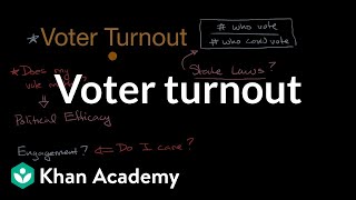 Voter turnout  Political participation  US government and civics  Khan Academy [upl. by Ailisab]