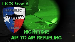 DCS World F15E Night Air to Air Refueling  Sinai Map [upl. by Leiva]