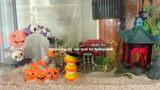 halloween themed fish tank 🧡 [upl. by Anilrahc]