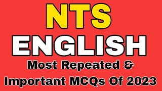 NTS PAST PAPERS ENGLISH PORTION SOLVED  NTS OLD PAPERS ENGLISH MCQs  NTS ENGLISH QUESTIONS 2023 [upl. by Htenaj]