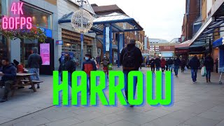 HARROW TOWN CENTRE  London Walking Tour 4K [upl. by Ehc]