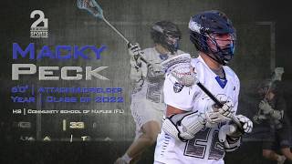 Macky Peck  CSN Boys Lacrosse  Sophomore Highlights [upl. by Kulda]