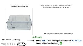 Kühlschrank Schublade wechseln Bosch 00746674 [upl. by Secundas]