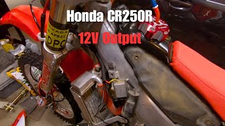 How To Get 12 Volt Output From A CR250R 2Stroke [upl. by Ttekcirc682]