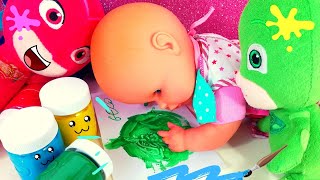 Pasticciamo con i colori insieme a Nenuco 👩‍🎨💚 Video Educativi per bambini [upl. by Klockau]