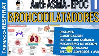 BRONCODILATADORES Corticoides INHALADOS Resumen Clasificación FARMACOLOGIA RESPIRATORIA 1 [upl. by Zere]