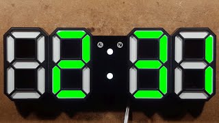 How to set your 3D LED digital wall clock [upl. by Avelin]