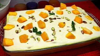 Mango Dessert  Arabian Style Mango dessert Recipe  Mango Bread Pudding Recipe Must Try [upl. by Katz693]