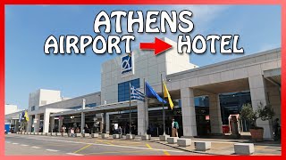 Athens AIRPORT  How to get to your hotel  Comparing Metro Bus Taxi Uber [upl. by Kurtis]