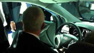 IAA 2011 Hyundai new generation i30 and Martin Winterkorn Chairman of the Volkswagen AG [upl. by Dlarrej]