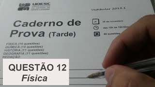 Resolução Vestibular UDESC 20181  Questão 12  Física [upl. by Ahsie]