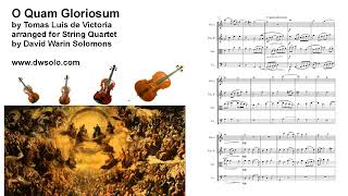 O quam gloriosum arranged for string quartet [upl. by Yema]