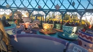 Mad Hatters Tea Cups Disneyland Paris 2016 [upl. by Sadinoel]