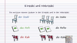 001 Einzahl und Mehrzahl 01  Deutsch  DaF für Kinder [upl. by Aztilay]