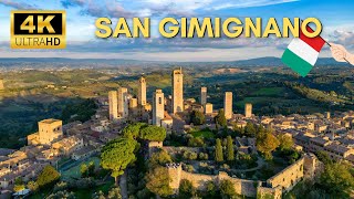 Exploring San Gimignano  Italys Medieval Skyscraper Town  Travel Flycam 4K [upl. by Enelec632]