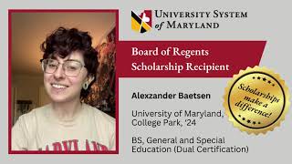 USM Board of Regents Scholarship Recipient Alexzander Baetsen [upl. by Natalina]