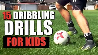 Best Soccer Drills For Kids To Improve Dribbling  U6  U8  U10  U12 [upl. by Korb]