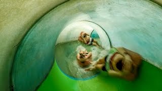 Aqua Park Baunatal  grüne Rutsche  Extreme Slide Onride POV [upl. by Rabah157]