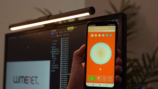 Ledvance Smart WIFI SunHome lamp that can be clipped onto a smart monitor [upl. by Odlonra]