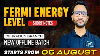 FERMI ENERGY LEVEL Shorts Notes by Shailendra sir  Join New Offline Batch in Dehradun Branch [upl. by Orfurd833]