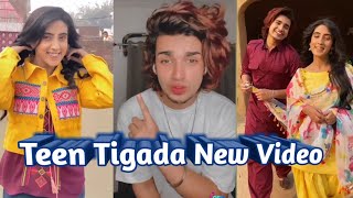 Teen Tigada New Tik Tok  Sameeksha Sud  Vishal Pandey  Bhavin Bhanushali  Teen Tigada New Video [upl. by Kellby]