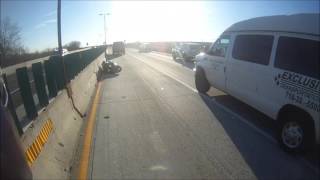 Kawasaki ZX 14 R Belt Parkway Crash 4 11 2017 1 [upl. by Levine]