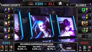 KaBuM vs Alliance  Game 2 Group D S4 LOL World Championship 2014 Day 4  KBM vs ALL D4G3 [upl. by Yevette326]