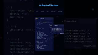 Animated Navbar hover animation using HTML CSS navbar navigationmenu shorts shortsfeed viral [upl. by Rats488]