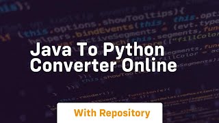 java to python converter online [upl. by Ursula91]