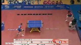 2008 World Table Tennis Championships  Jun Mizutani vs Damien Eloi [upl. by Assiroc]