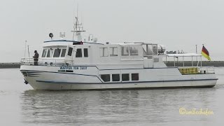 WAPPEN VON JUIST DCCF MMSI 211226850 passenger ferry inbound Emden Personenfähre [upl. by Daile]