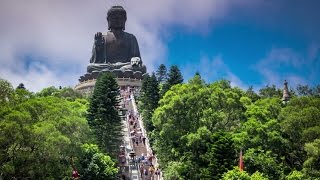 The Big Buddha Tian Tan Buddha  Lantau Island Hong Kong [upl. by Novyert771]