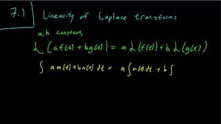 71 Linearity of Laplace transforms [upl. by Tine]