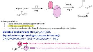 Alcohols oxidation and carbonyls reduction exam question [upl. by Dudley]