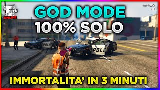 New SOLO GOD MODE Glitch GTA 5 Online ITA  Immortalità In 2 Minuti Facile Afterpatch  ALL GEN [upl. by Refotsirk725]