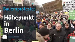 Massendemonstration  Höhepunkt der Bauernproteste  BR24 [upl. by Miculek]