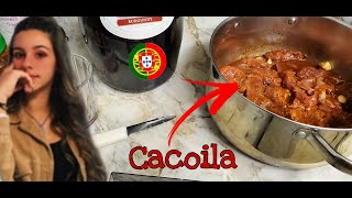 Cooking Azorean Style Pulled Pork Portuguese Cacoila Dish  portuguesefood portugal [upl. by Swords1]