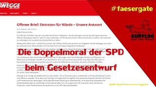 faesergate  Die Doppelmoral und Zweizüngigkeit der SPD beim WGesetzesentwurf [upl. by Marienthal]