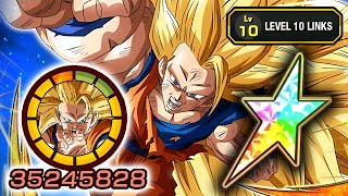 100 NEW DOKKANFEST STR SSJ3 GOKU LEVEL 10 LINKS SHOWCASE Dragon Ball Z Dokkan Battle [upl. by Assilla]