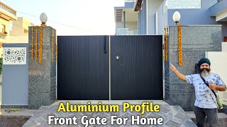 Aluminium Profile Front Gate Design and Price for home 2023  SS Main Gate Design [upl. by Gregoor662]