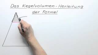 Kegelvolumen  Herleitung der Formel  Mathematik  Analysis [upl. by Bucella]