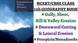 P1C7Erosion of running water Sheet Rill amp Gully Erosion Monadnocks Peneplain Downward cutting [upl. by Hgielar580]